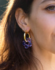 Boucles d'oreilles Dazy Glaze Lilas - Plaquées Or 24K Peter & June