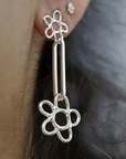 Marmo Double Flower Earrings