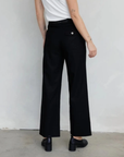 Pantalon en Lin Noir Margaret Mod Ref  SOLDE - Vente Finale