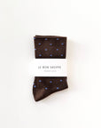 Chaussettes Sneaker Cacao Pois Bleus Le Bon Shoppe