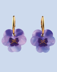 Coucou Suzette Purple Pansies Earrings