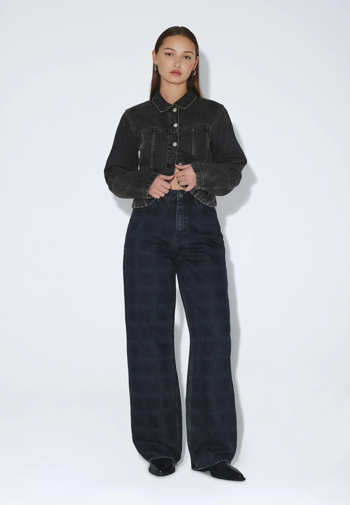 Dr Denim Donna Stream Check Overdye Jeans