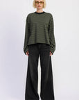 EP Blue and Brown Stripes Top 