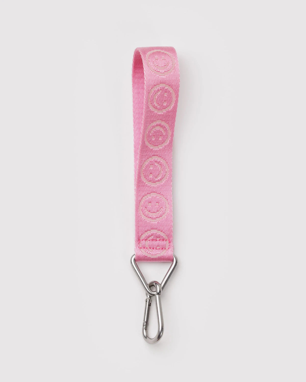 Happy Baggu Pink Keychain