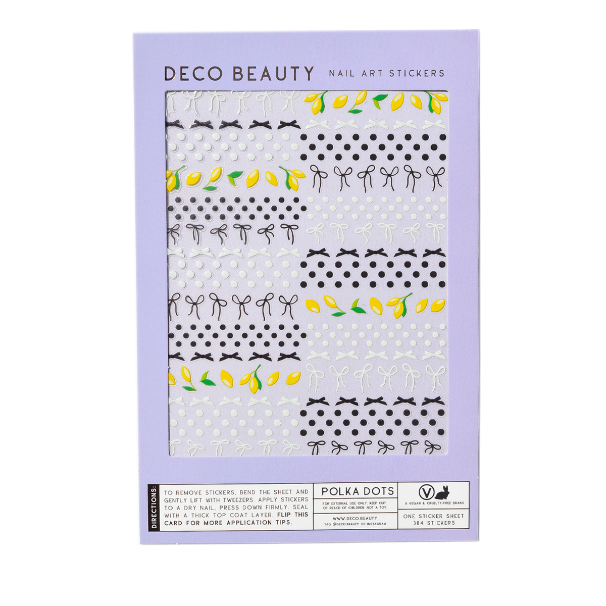 Feuille D'autocollants pour Ongles Polka Dots Deco Beauty