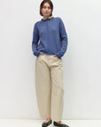 Mod Ref Cecelia Blue and Grey Striped Cardigan