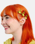 Barrette Rosette Jaune Chunks