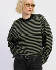 EP Blue and Brown Stripes Top 