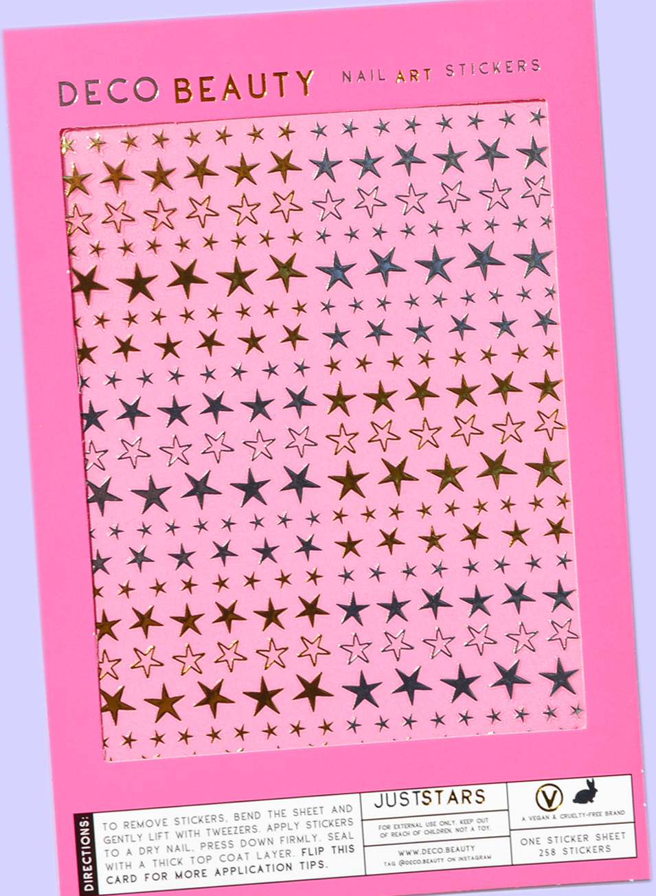 Feuille D'autocollants pour Ongles Just Stars Deco Beauty
