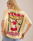 T-shirt Pizza Party Jaune Beurre Damson Madder