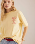 T-shirt Pizza Party Jaune Beurre Damson Madder