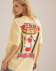 T-shirt Pizza Party Jaune Beurre Damson Madder