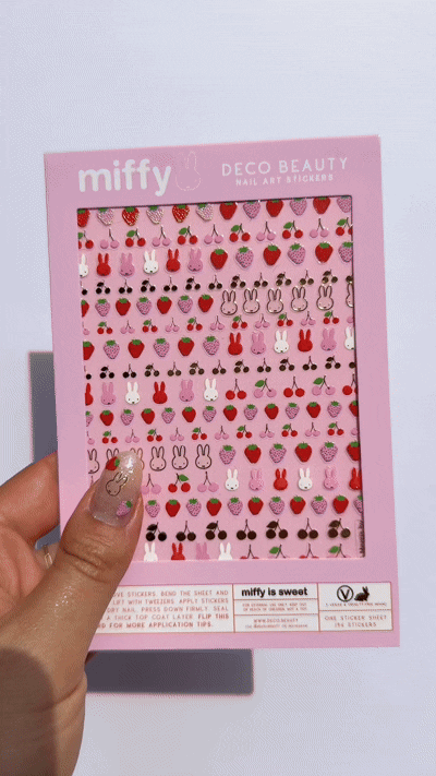 Feuille d&#39;Autocollants pour Ongles Miffy is Sweet Deco Beauty