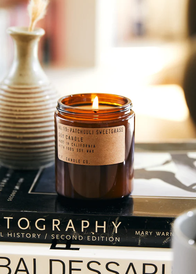 Pf Candle Co. Standard Patchouli Sweetgrass Candle