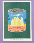 Affichette Riso Can of Esparragos 5x7 We are out of Office