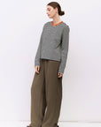 Kathleen Top, Mod Ref, Black and Cream