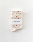 Chaussettes Sneaker Blanches Pois Rouges Le Bon Shoppe
