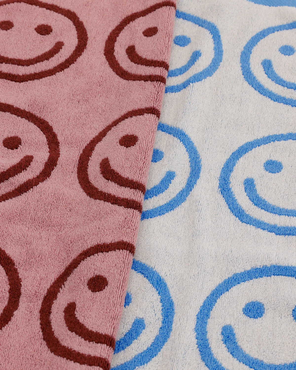 Set of 2 Baggu Hand Towels – Sky Blue and Blush Happy
