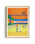 Affiche Super Bowling 12 x 17po Simon Bailly Kiblind Atelier