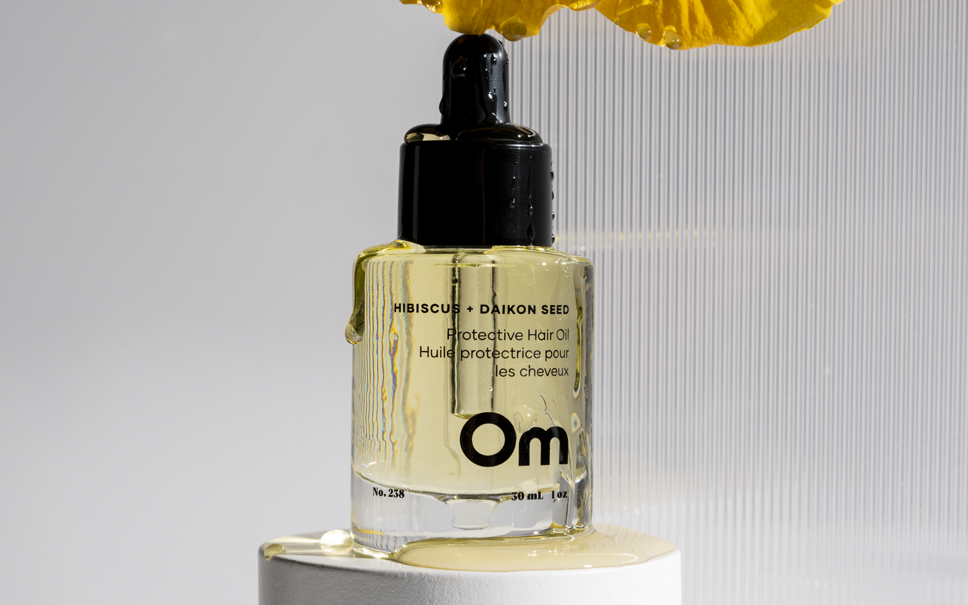 Om Organics Hibiscus and Daikon Protective Hair Oil