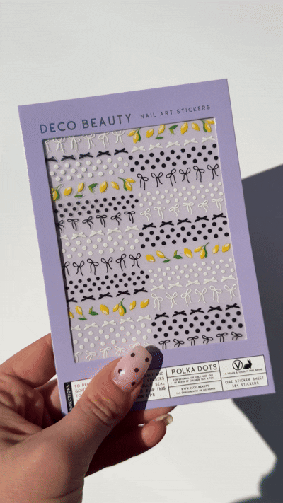 Feuille D'autocollants pour Ongles Polka Dots Deco Beauty