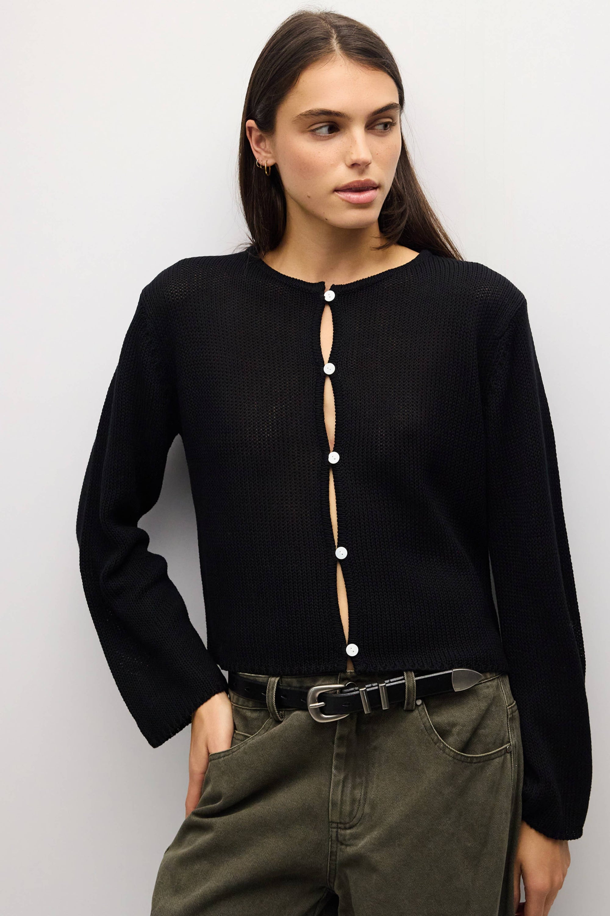 Cardigan Morgan Noir All Row