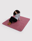 Baggu Puffy Picnic Blanket – Azalea Pink Tartan
