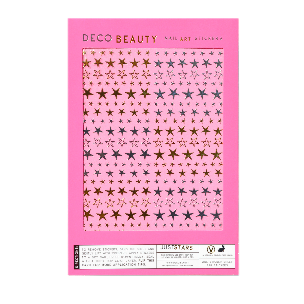 Feuille D'autocollants pour Ongles Just Stars Deco Beauty
