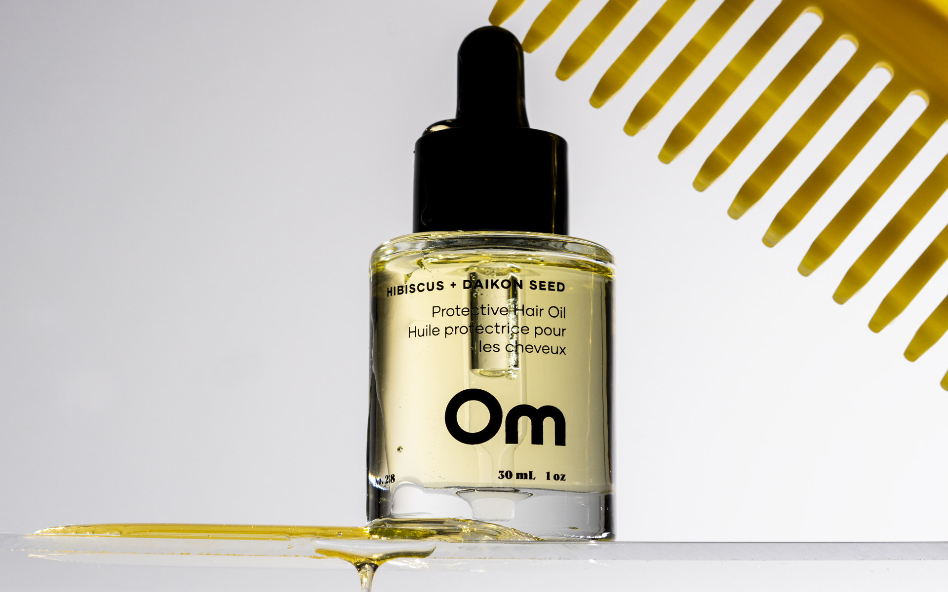 Om Organics Hibiscus and Daikon Protective Hair Oil