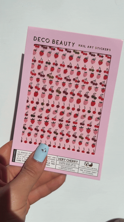 Feuille d'Autocollants pour Ongles Very Cherry Deco Beauty