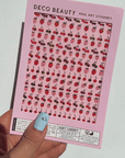 Feuille d'Autocollants pour Ongles Very Cherry Deco Beauty