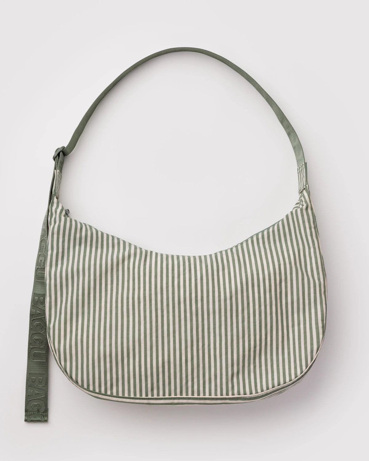 Sac Croissant Large Baggu Sage Stripe