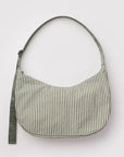 Sac Croissant Large Baggu Sage Stripe