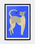 Evermade Young Dog on Blue A3 Print