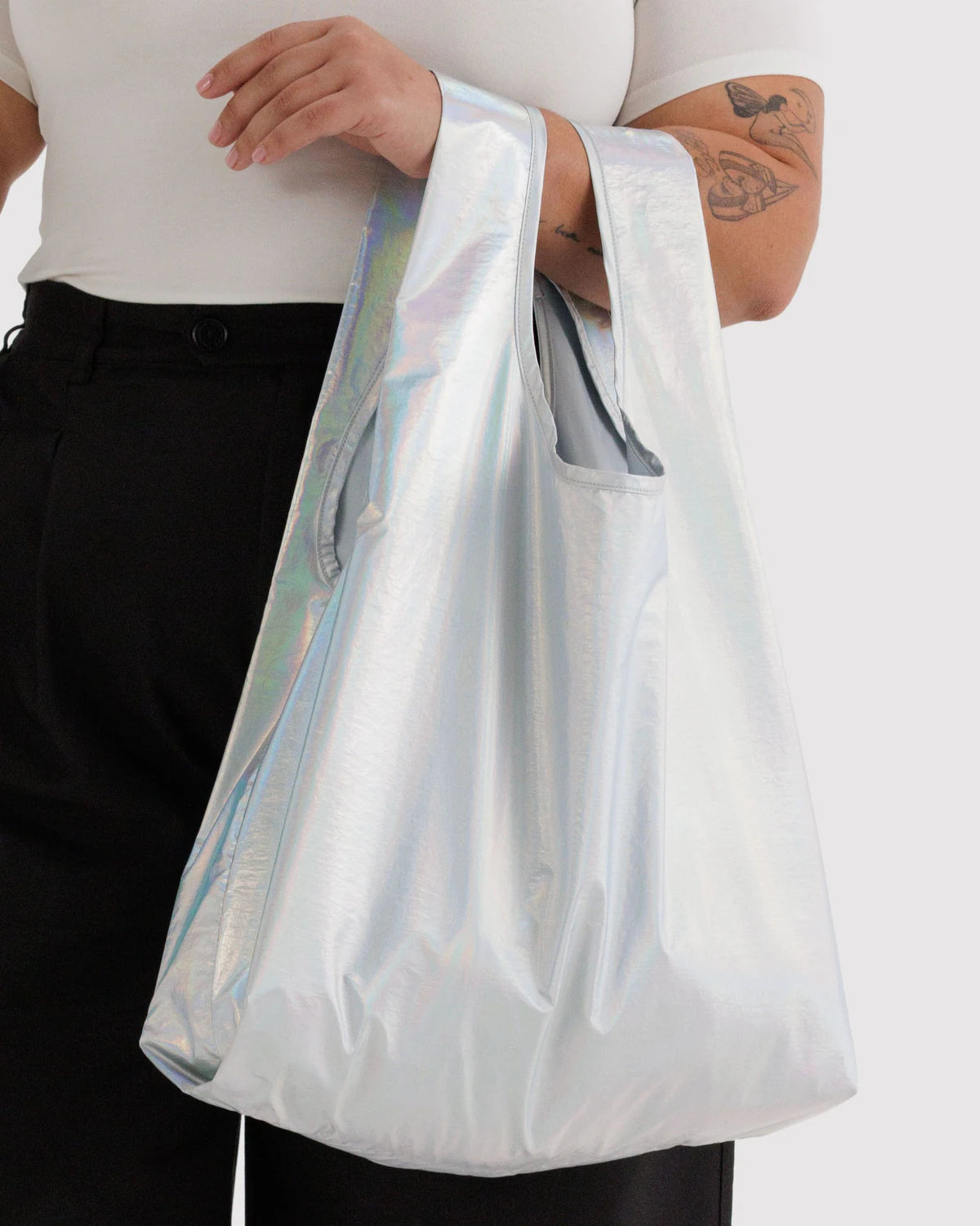 Baggu Standard Reusable Bag – Metallic Moonstone