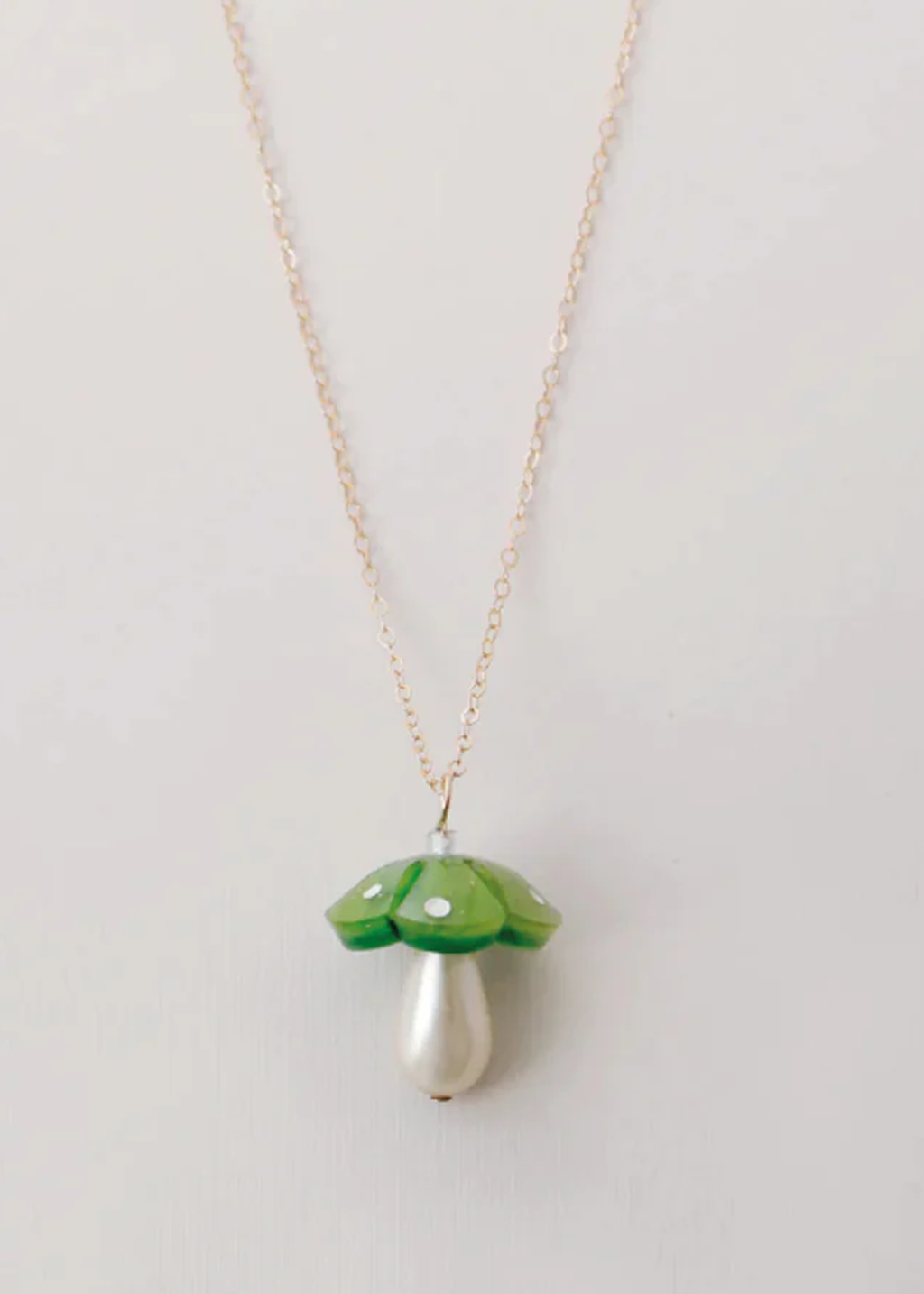 Wolf &amp; Moon Mushroom Necklace (Different Colours Available)