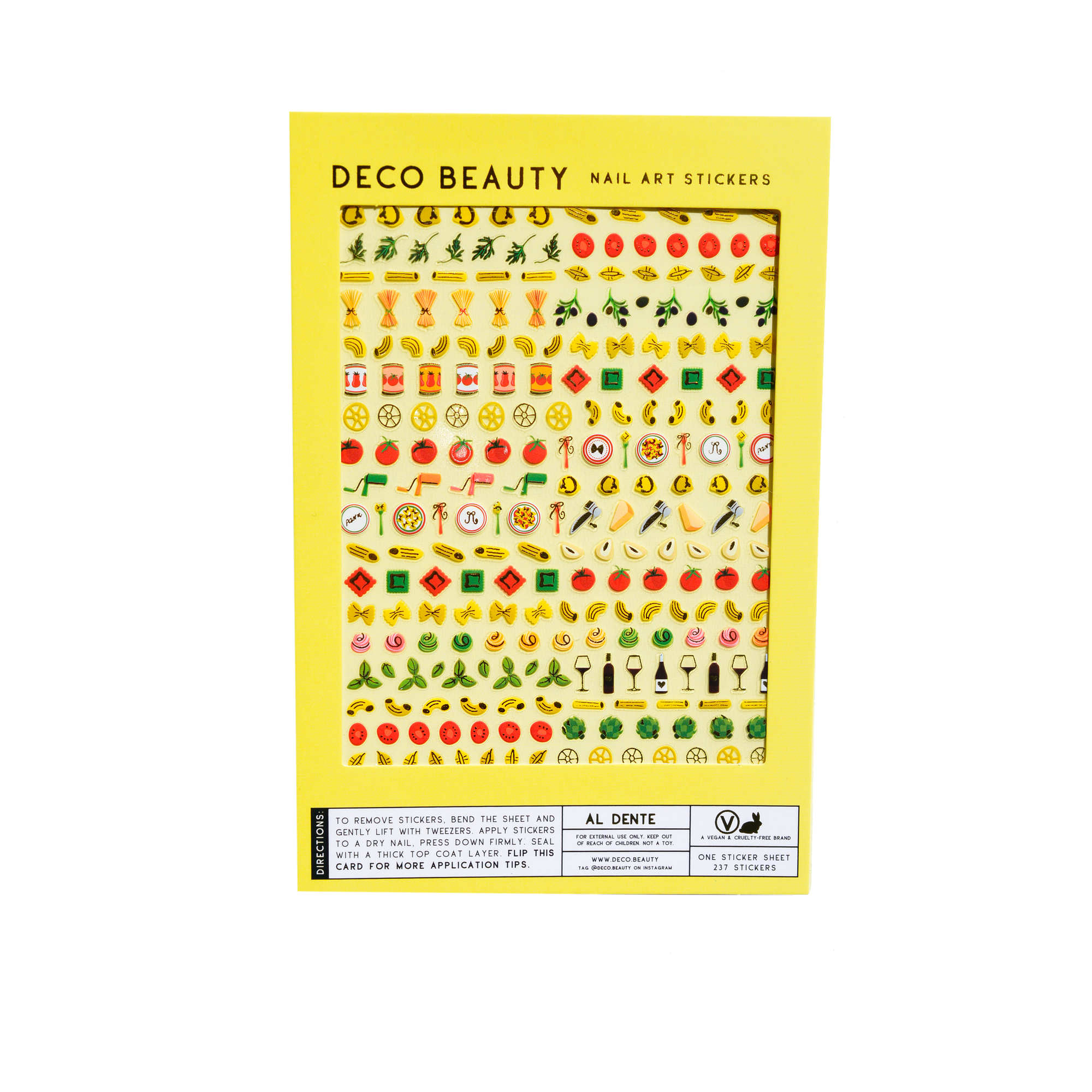 Feuille d'Autocollants pour Ongles Al Dente Deco Beauty