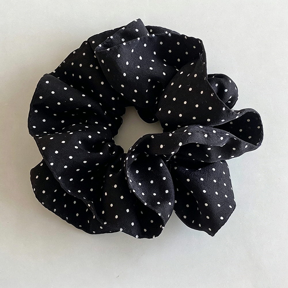 Dipped Shop Polka Dot Satin Scrunchie