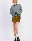 EP Blue and Brown Stripes Top 