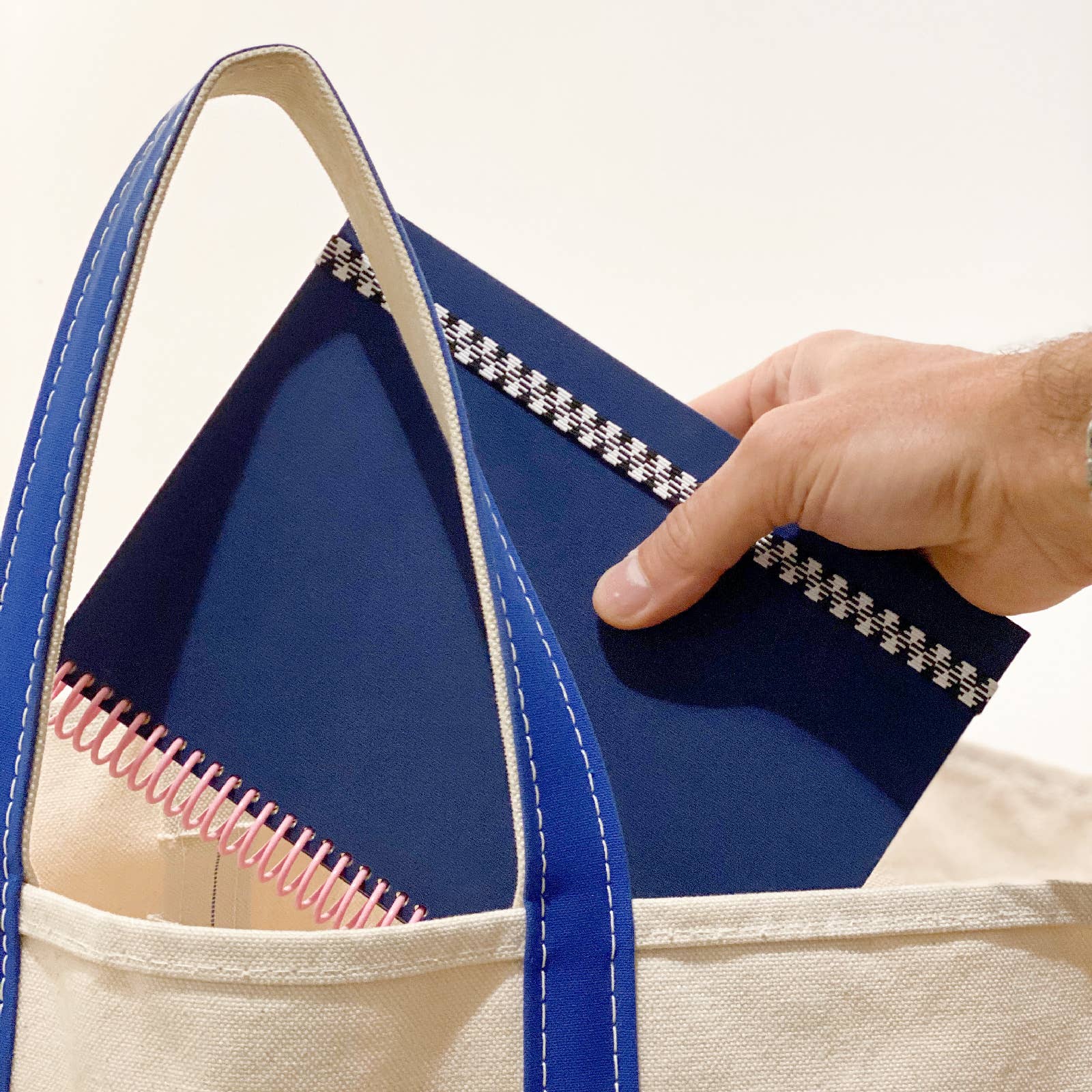 Carnet Canvas A5 Bleu Foncé Papier Tigre