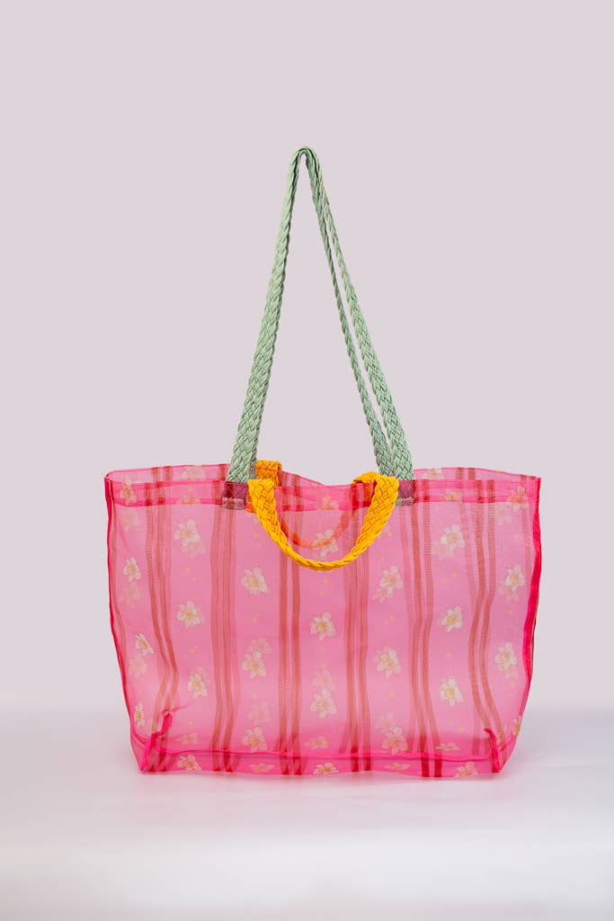 Ban.do Striped and Floral Mesh Grocery Bag