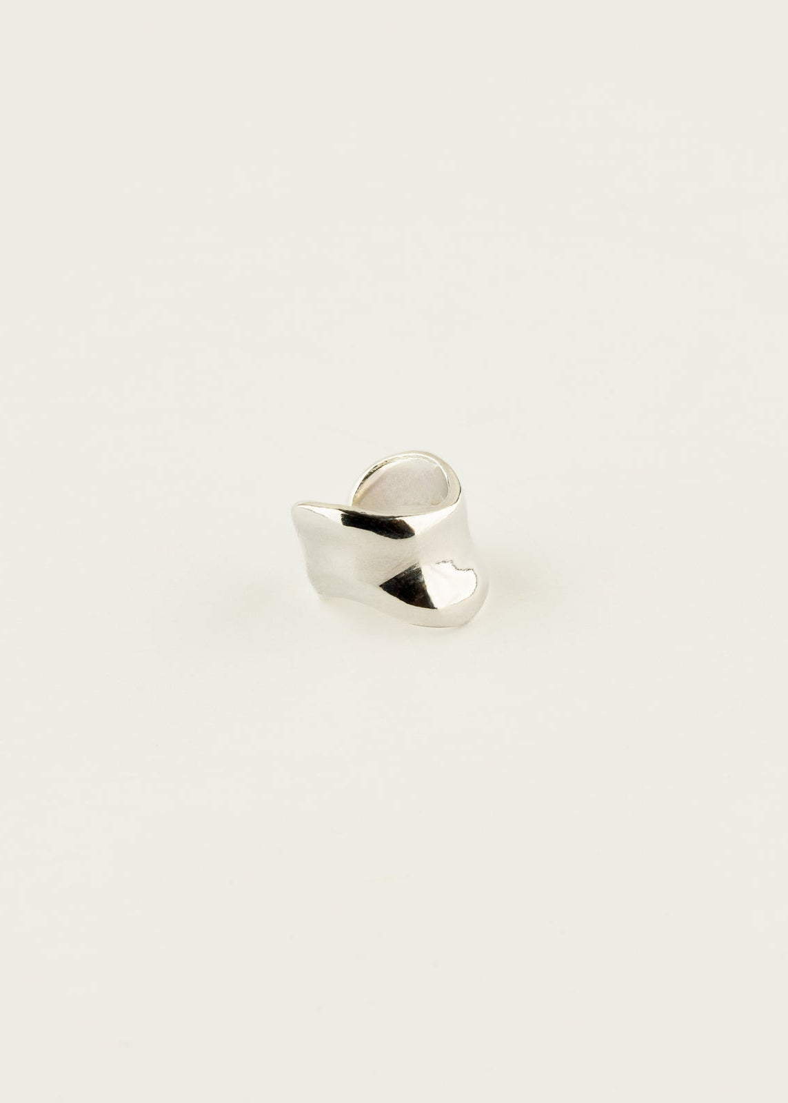 Sarah Bijoux Solid Silver Sculpted Adjustable Ring