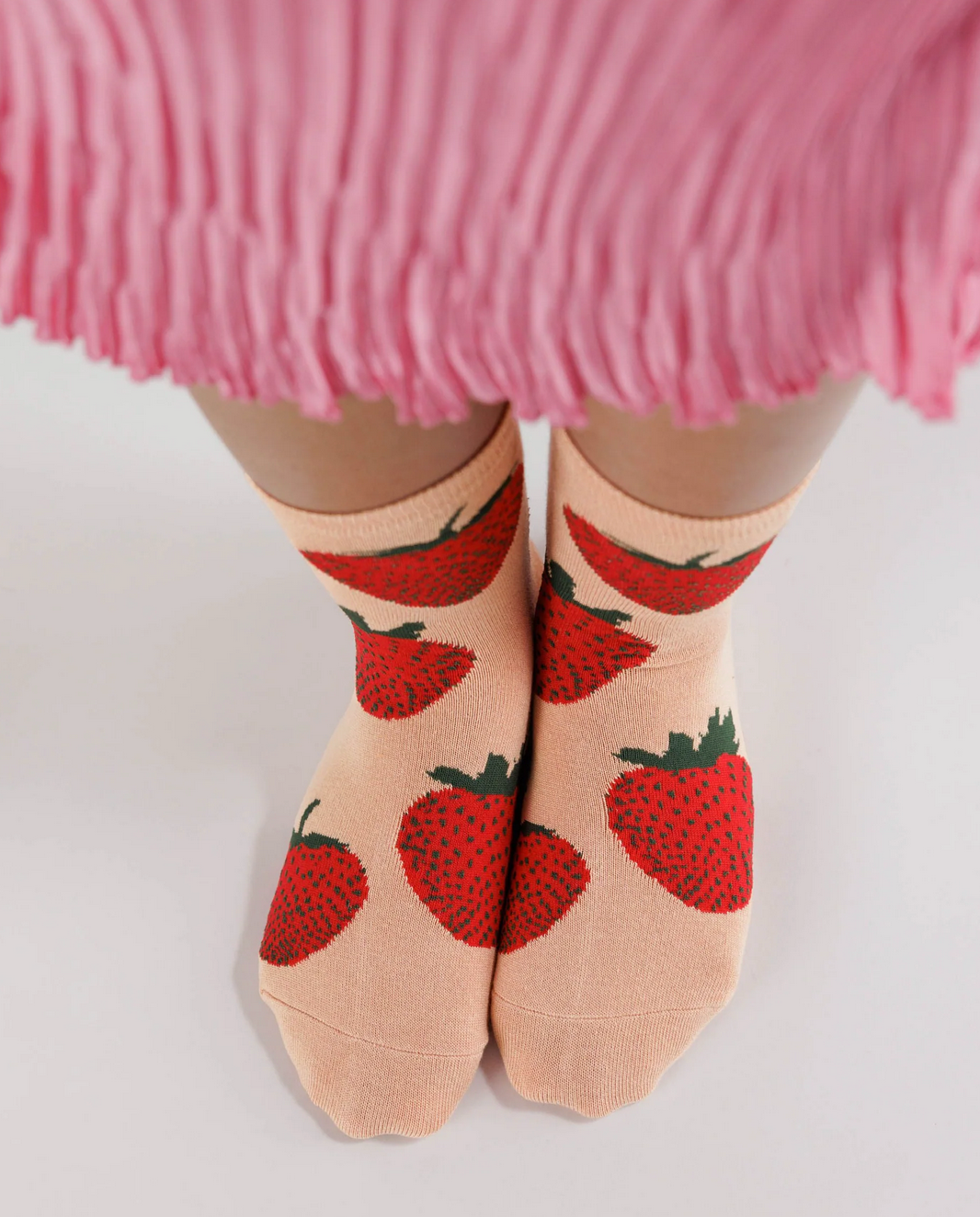 Chaussettes Baggu Motifs Fraises