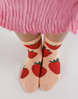 Chaussettes Baggu Motifs Fraises