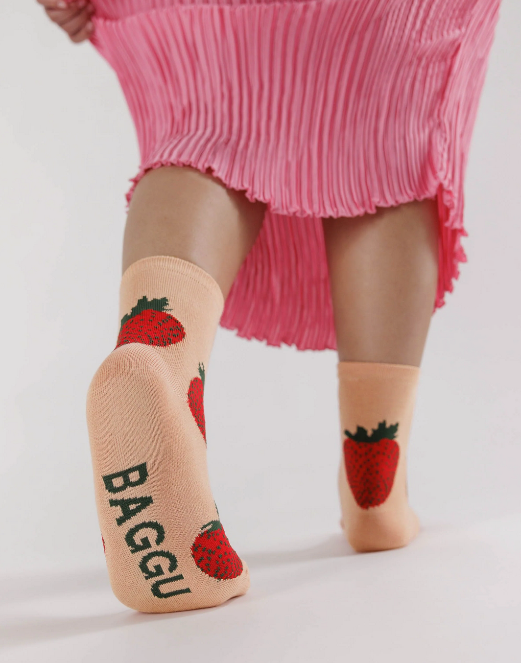 Chaussettes Baggu Motifs Fraises