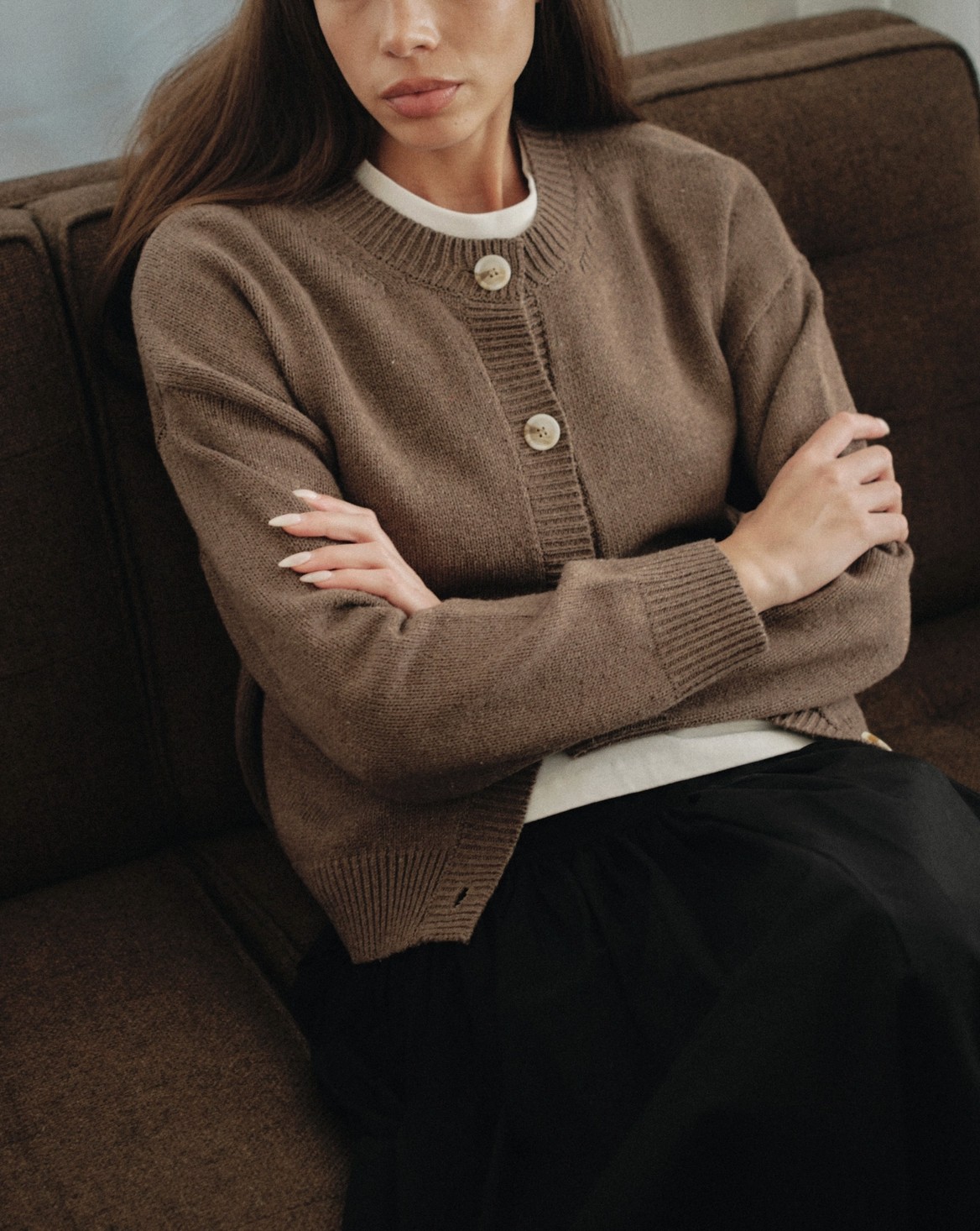 Cardigan Lucy Mocha All Row