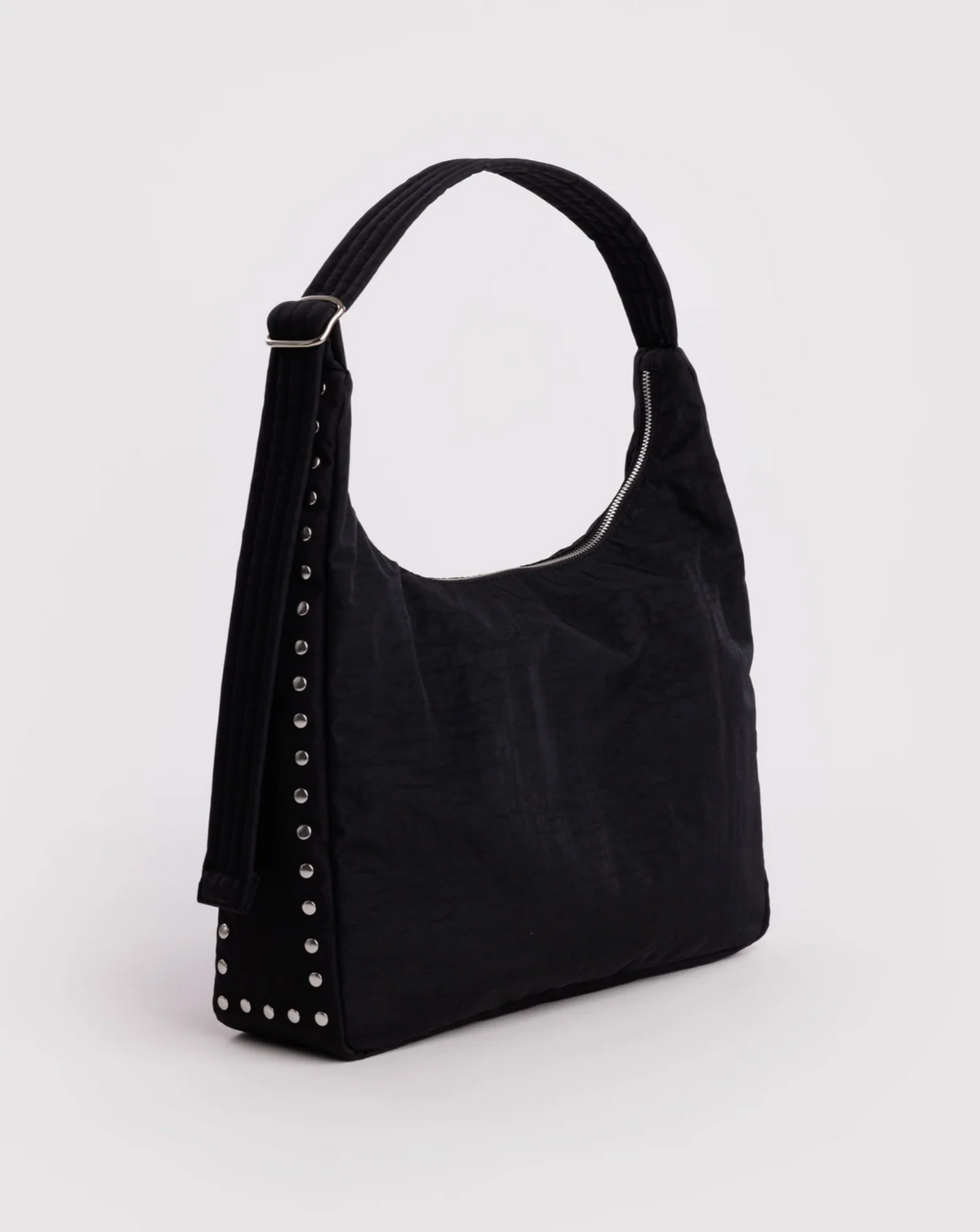 Sac d'Épaule Nylon Baggu Noir Studs