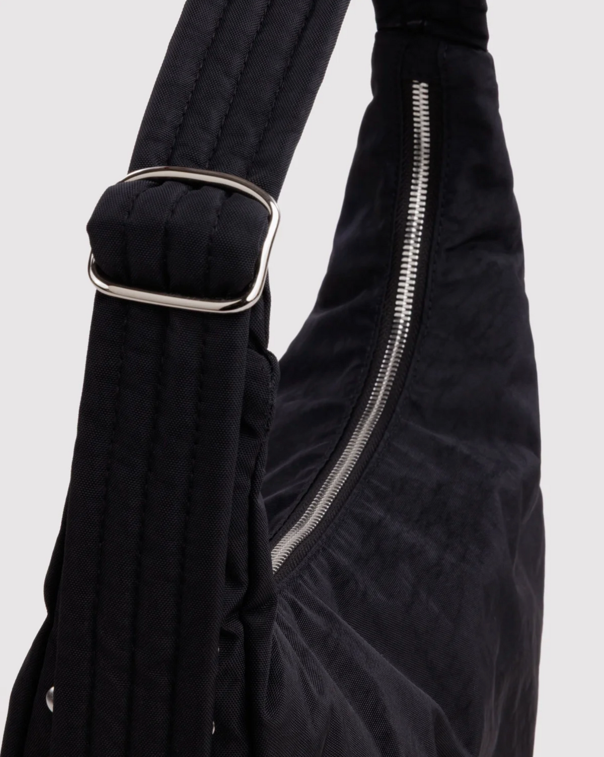 Sac d'Épaule Nylon Baggu Noir Studs