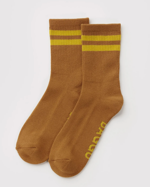 Chaussettes Ribbed Baggu Toffee Stripe