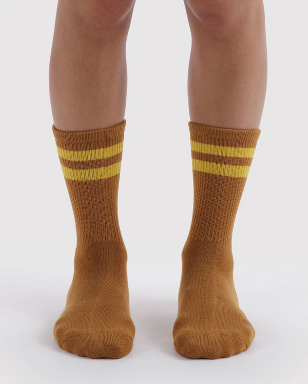 Chaussettes Ribbed Baggu Toffee Stripe